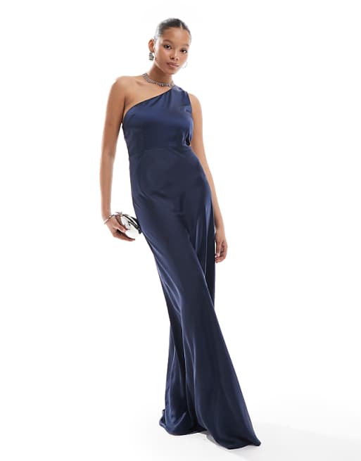 Asos navy bridesmaid dress top