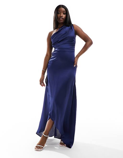 Asos navy bridesmaid dress top