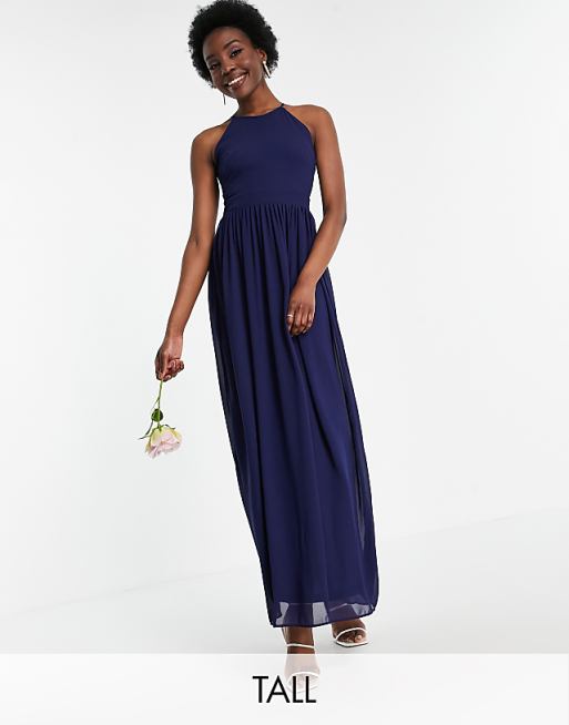 Asos navy bridesmaid dress top
